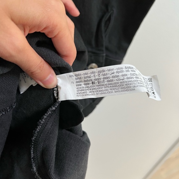 Zara Denim Long Sleeve Mini Dress with belt XS - Picture 7 of 9